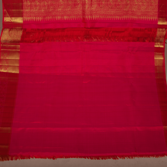 Gold & Pink Thread Body Design With Unstitched Blouse