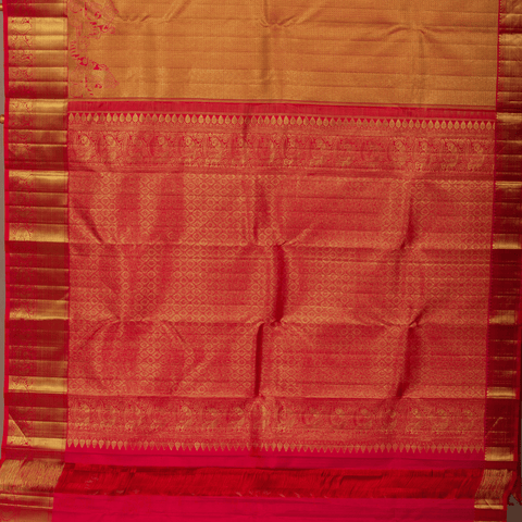 Gold & Pink Thread Body Design With Unstitched Blouse