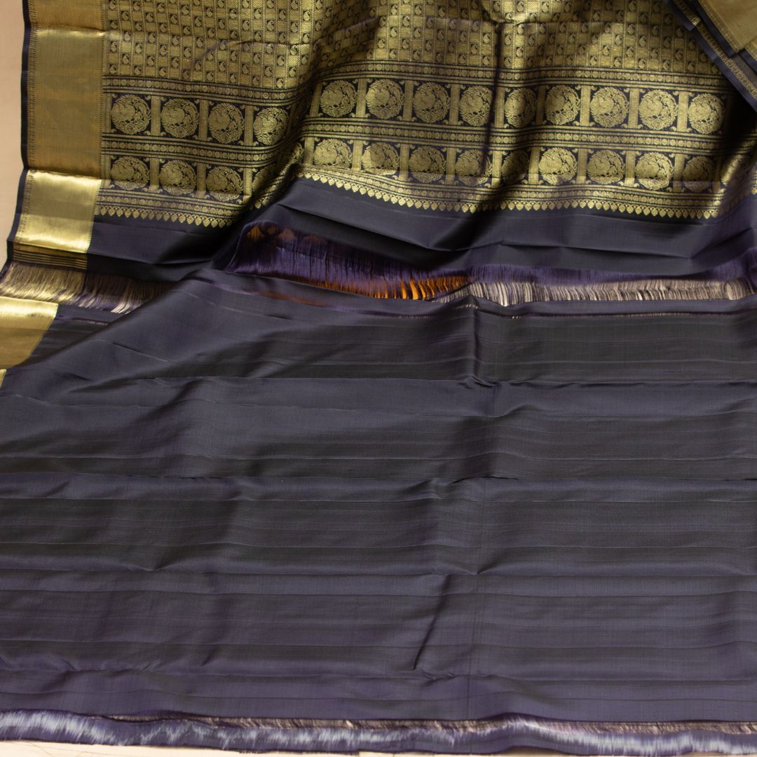 Premium Royal Blue Zari Butta Saree