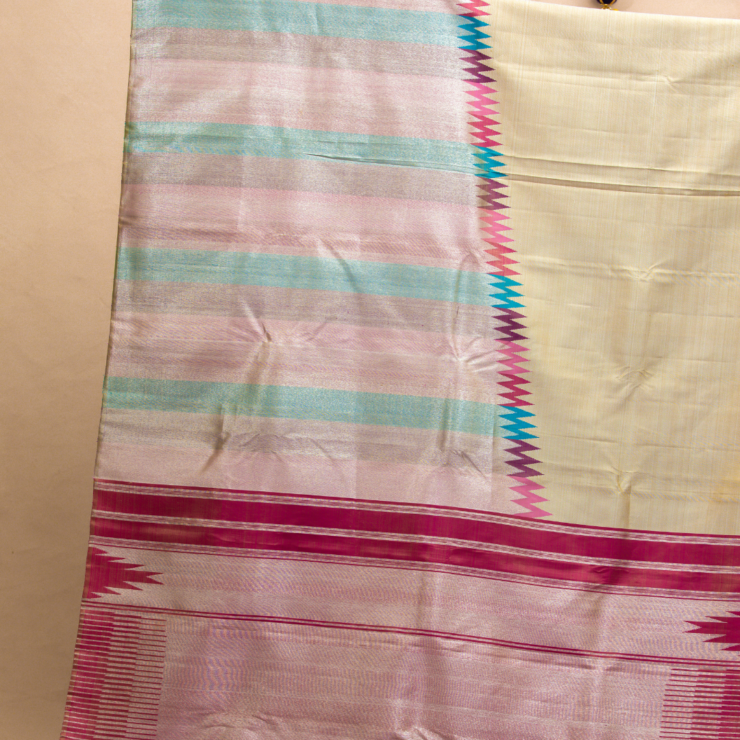 Premium Tassar Silk Saree with Tissue Border